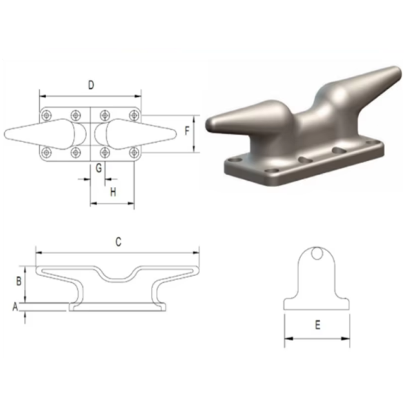 Custom Size Corrosion Resistant Marine Mooring Bollard with High Load-Bearing Capacity for Vessels
