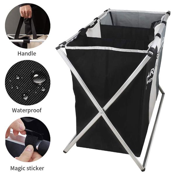 Multiscene Sortable Dirty Clothes Organizer , Ultralight 3 Basket Laundry Hamper