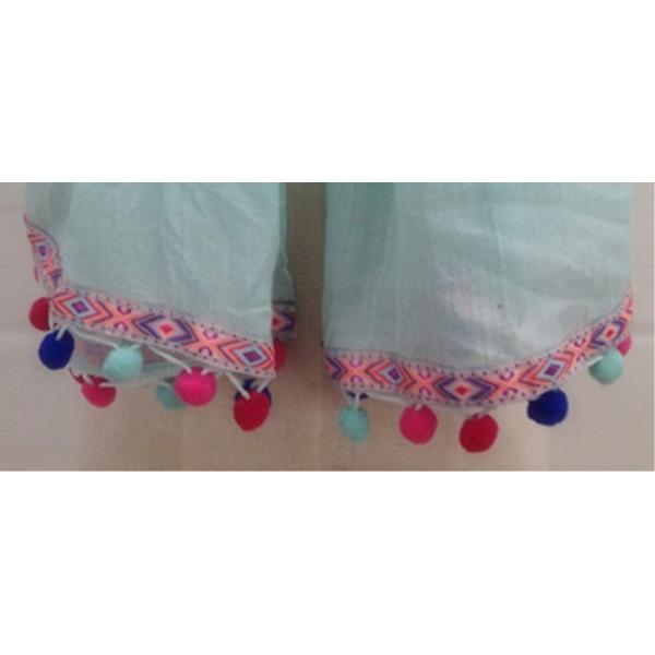 Chinese factory colorful pompom spring summer thin tassel scarf 20%Cotton 80%Polyester 70*180cm sun protection