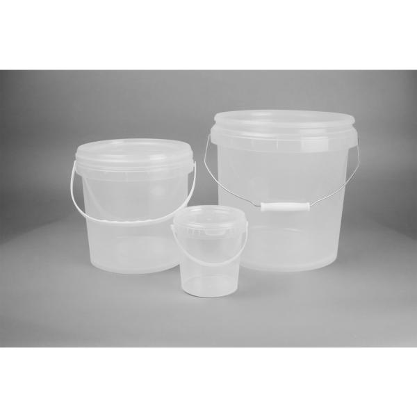 18L Transparent Plastic Bucket Round Plastic Barrel Customized