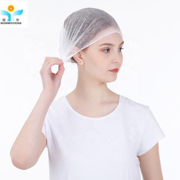 Disposable Hair Cover PP Non Woven Fabric Bouffant Cap For Food Industry