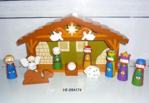 China Holiday & Christmas gifts, decorations, hot sale wooden nativity sets, promotional gifts on sale