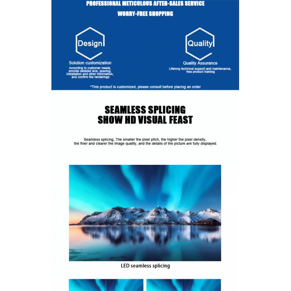 P1.25 P2.5 P2 Indoor LED Display Panel Video Wall Large Screen for Studio Command Control Room