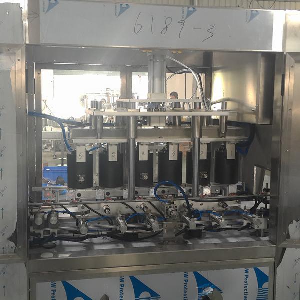 Plastic Packaging High Speed Automatic Vacuum Capping Machine for 6 Heads Glass Jars