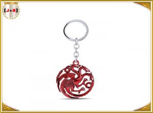 China Retractable Detachable Metal Key Chain Ring With Metal Pendant Laser Engraved Logo on sale