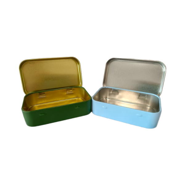 Vintage Printed Cookie Mint Tin Box Metal Packaging for Tea Snus Saffron Mini Rectangle Tin Box with Lid