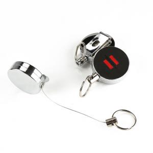 China Heavy Duty Metal Tape Measure Components , Keychain Ring Clip For Work ID Badge on sale