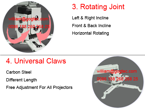 43-65CM universal projector bracket support holder hanging wall mounting ceiling suspend