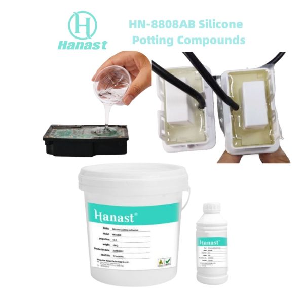 25A Silicone Potting Compound For Electronic Components Electrical Module Low Viscosity AB Potting Glue