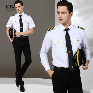 Buy cheap Customized Moisture-Wicking Short Sleeves Uniform for Air Hostesses in Various Colors product