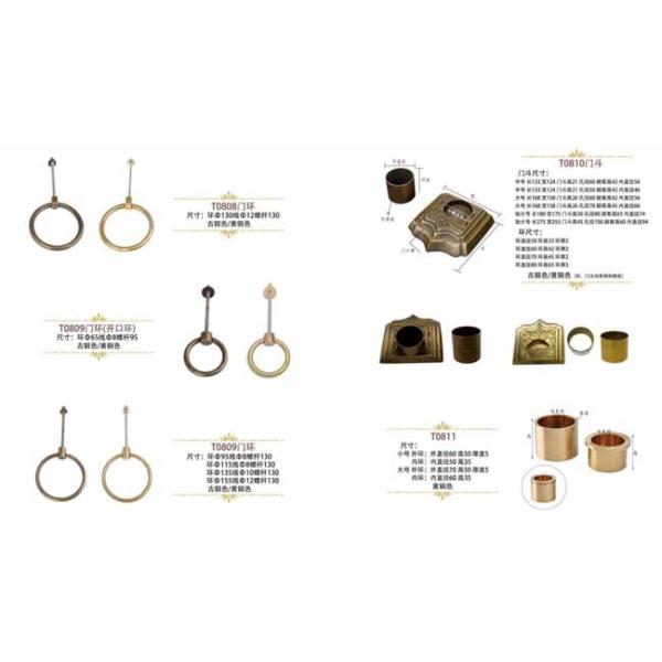 Flower Shape Door Knocker With Satin Finish Clear Finished Anti-theft Anti-rust Antique Design Metal Door Accessories