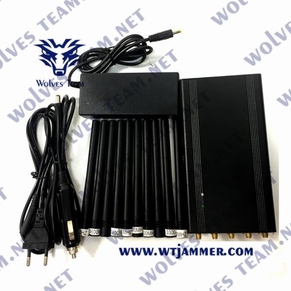 10 Bands GSM Handheld Signal Jammer Up To 20M For Cell Phone
