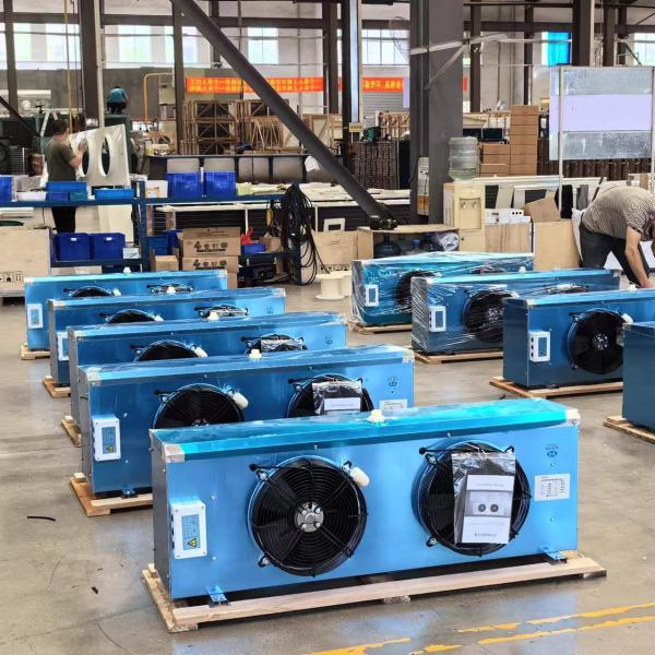 Customized Industry Double Outlet Evaporator In Refrigeration System For Walk In Cooler