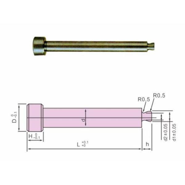 SKD61 Nitride Plastic Injection Mold Parts JIS Runner Lock Pin