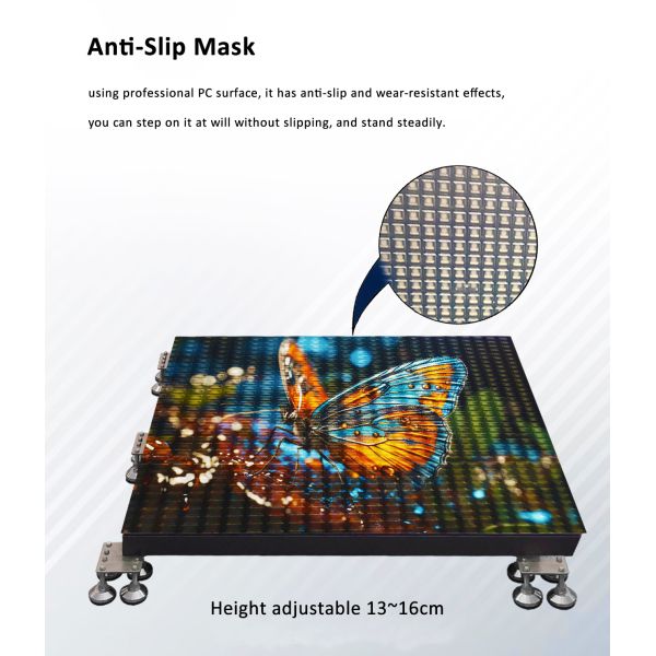 Indoor LED Floor Display Immersive LED Round Dance Interactive Video Floor Tile LED Screen