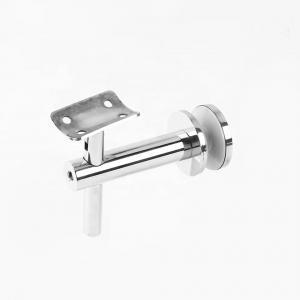 China Glass Mount Handrail Bracket Pipe Holder 304 Adjustable For Balustrade Fittings on sale