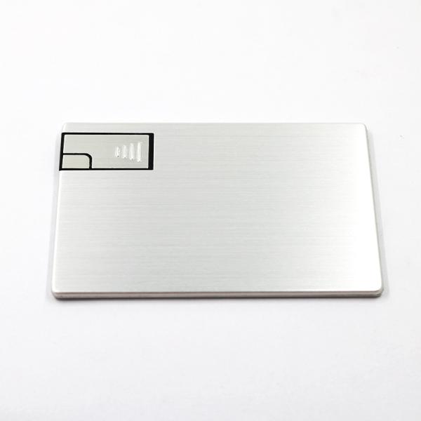 Silver Metal 2.0 Credit Card USB Sticks 16GB 32GB ROSH Approved