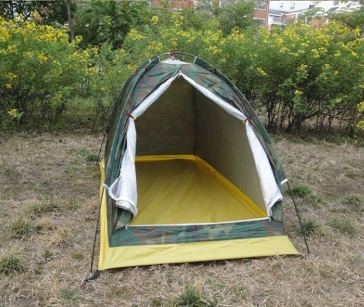 Single Person One Door Camouflage Travel Dome Tent Army Color Camping Tent(HT6009)
