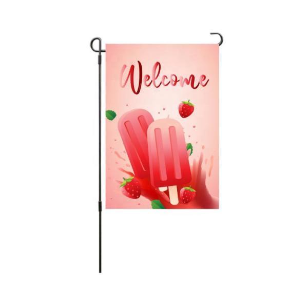 Double Sided Polyester Garden Banner Promotional Sublimation Heat Transfer Printing