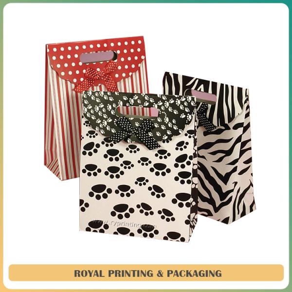 large size paper bag /shopping bag with beautiful silk ribbon