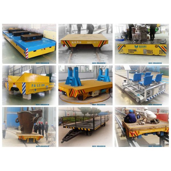 High Maneuverability 50 Tons Automatic Transfer Trolley For Marble Slab Transport