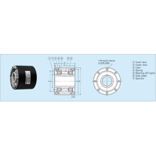 MZ-K Heavy Duty Load Clutch Cam Sprag One Way Bearing MZ50 70K