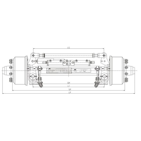 Self-steering axle