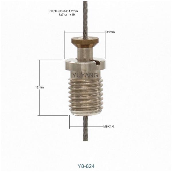 M8 Thread Brass Cable Gripper Nickel Plating Easy Integration Customization
