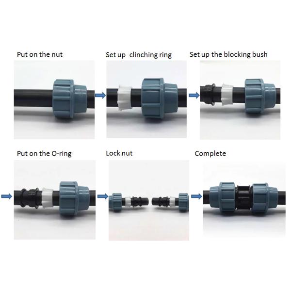 Plastic PP Pipe and Fittings PP PE Compression Fittings 1/2" 4" Inch Pipe Fittings