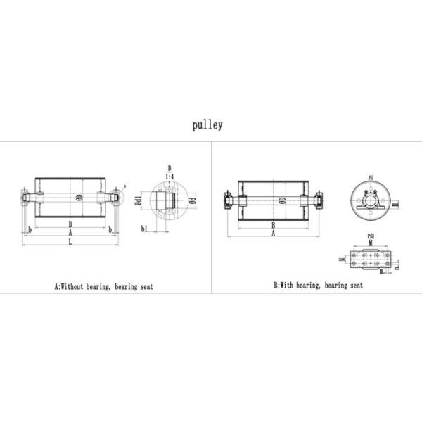 Conveyor Pulley Motorized Driving Pulley Drum With Rubber Lagging DIN, AFNOR, FEM, BS, JIS, SANS, CEMA
