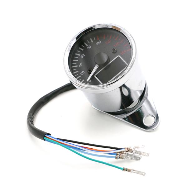 Retro 2.5" LCD Digital Speedometer , Metal Aftermarket Motorcycle Guages