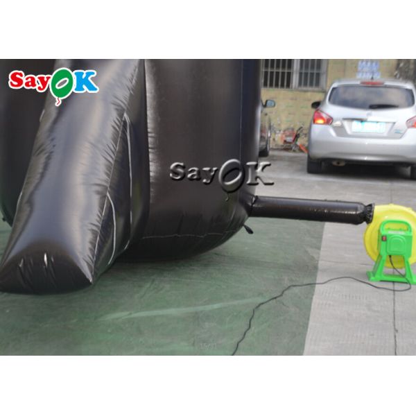 Inflatable Start Line Black PVC Tarpaulin Inflatable Entrance Arch For Park Supermarket