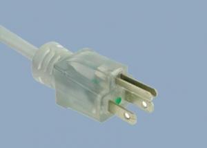 Buy cheap UL CUL CSA 15A 125V 3 Prong NEMA 5-15P Transparent Stright Plug Medical Hospital Grade North American UL Power Cord product