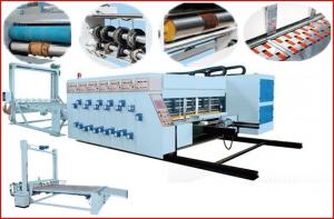 China Automatic Flexo Printing Slotting Die-cutting Stacking Machine, Lead-edge Feeding on sale