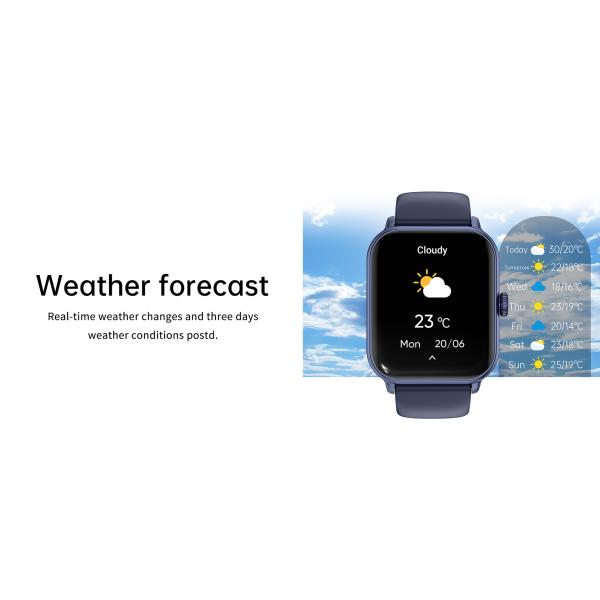 Stress Monitor 1.83'' High Definition Smart Watch Silicone Strap 22mm For Men