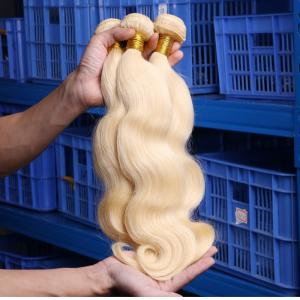 Buy cheap Malaysian Hair Human Hair Extensions Remy Hair Weaving 613 Blonde Bundles product