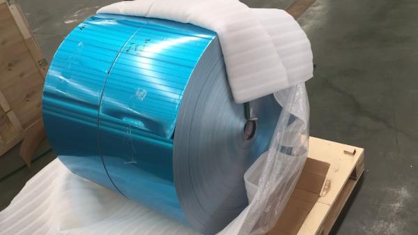 Quality 8011 H24 0.14mm*200mm Blue Colored Hydrophilic Finstock Coated Aluminum / Aluminium Foil for sale