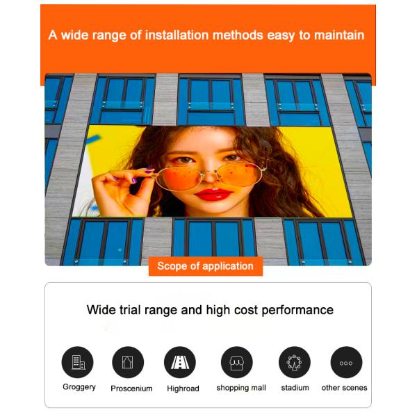 Led Screen Fixed Installation Full Color Outdoor Led Display Screen Outdoor Signage Advertising for Play Advertising Video