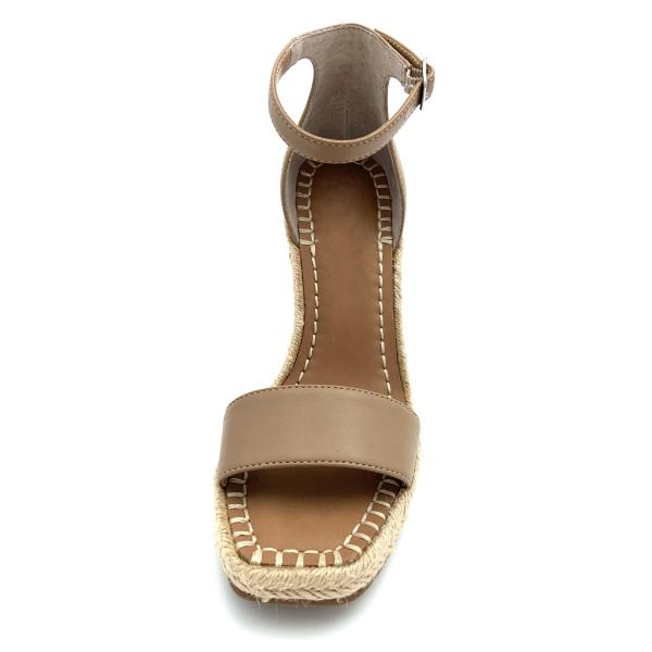 Canvas Lace Up Espadrille Wedges Unisex With Solid Pattern Cotton Lining
