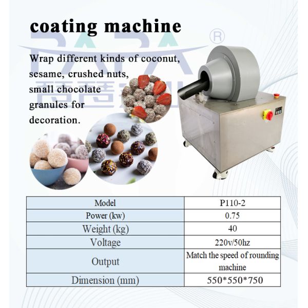 Fully Automatic 304 Stainless Steel PLC Protein Ball Rolling Machine Chocolate