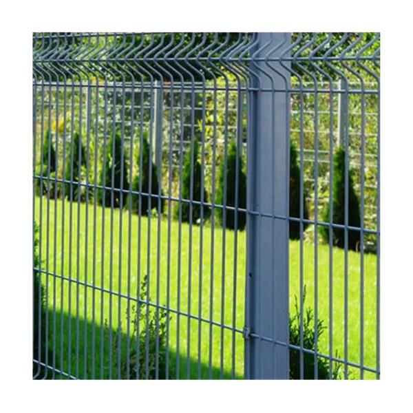 Highway Fence 6x8ft Rectangle Galvanized Welded Wire Mesh Fence with 3D Triangle Mesh