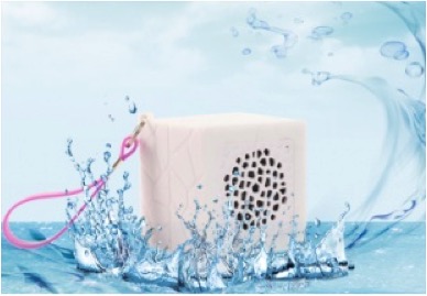 Square Microboom Bluetooth Hiking Speaker Waterproof With Hang Loop