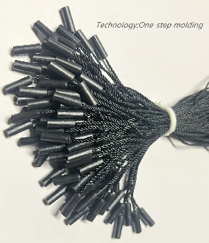 Universal Black Hang Tag String fasteners Logo Free Cylindrical Three Strand Nylon Rope