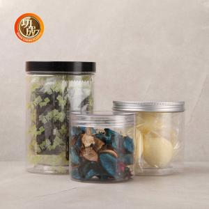 Buy cheap Custom PET Clear Plastic Candy Containers With Aluminum Lid Recyclable product