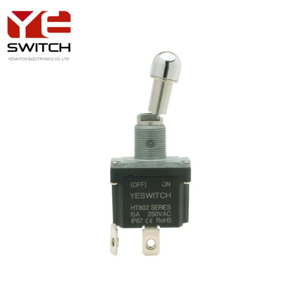 Locking Lever Industrial Toggle Switch 15A 125/250VAC With Outer Screw Terminal