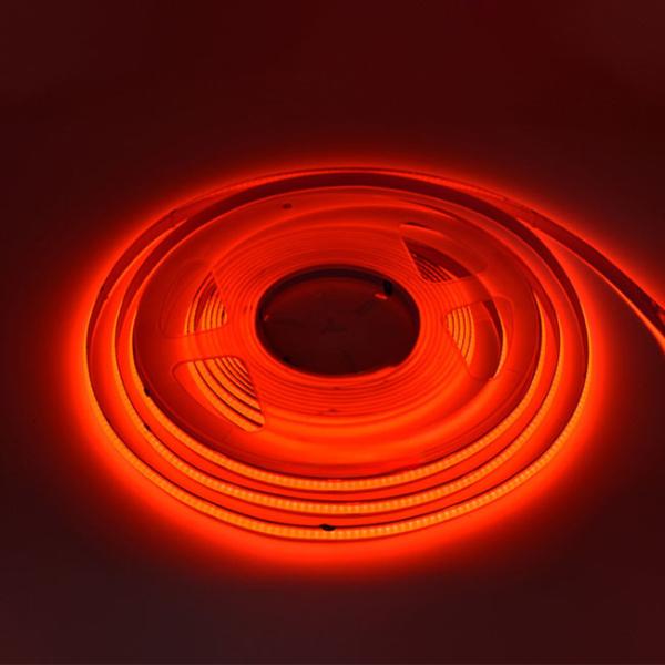 800lm/m Luminous Flux Cob Light Strip Dimmable 24v Single Color 8mm Warranty 3 Years
