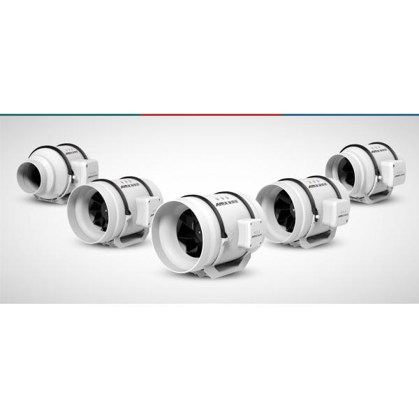 100mm - 315mm Mixed Flow Industrial Inline Duct Fans 100% Copper Wire Motor