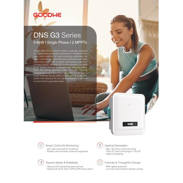 GW3000-DNS-30 3kW Goodwe On Grid Inverter Single Phase For Household