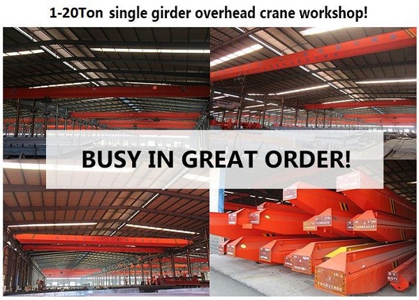 YT Remote Control 5t,10t Single Girder Workshop Overhead Crane with Limit Switch for Sale