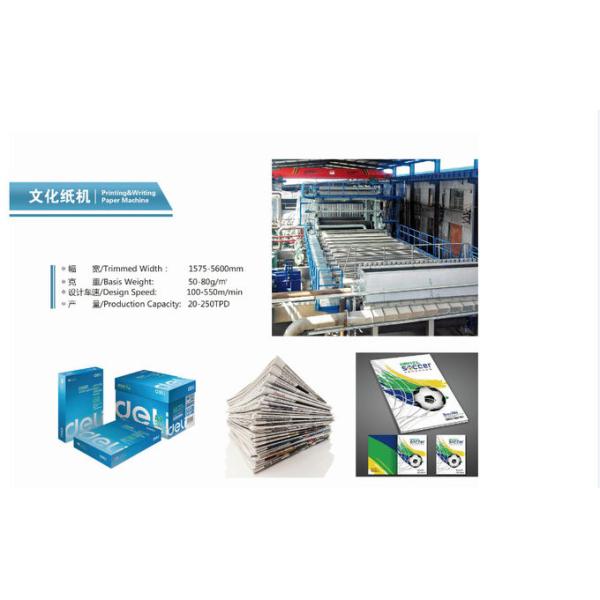 Newspaper A4 Paper Making Machine Box Packing 1575mm